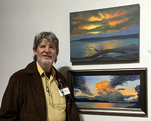 Garry McMichael with Riverbend exhibit